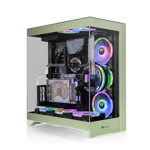 Imagen de GABINETE THERMALTAKE CTE E550 TG MATCHA GREEN ATX MID TOWER VERDE CA-1Z8-00MEWN-00