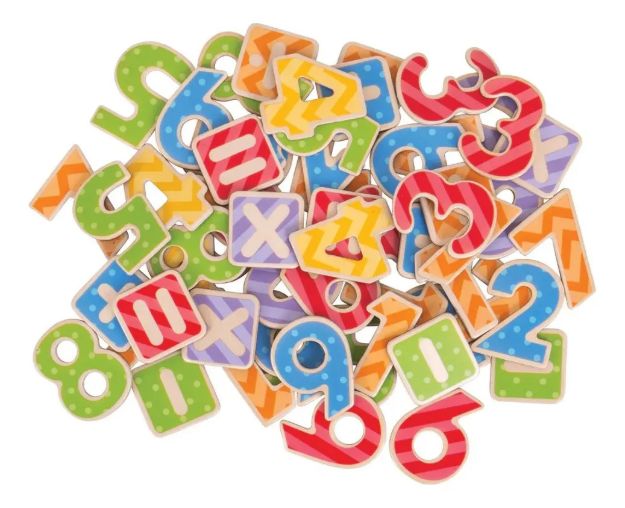 Imagen de Juego Imanes Números Símbolos Magnéticos Bigjigs Niños 3 A+ 56