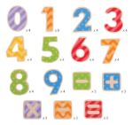 Imagen de Juego Imanes Números Símbolos Magnéticos Bigjigs Niños 3 A+ 56
