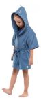 Imagen de Bata De Baño Albornoz Ropa De Playa Piscina Niños 1 A 3 Años Azul Acero Liso 1 A 3 Años