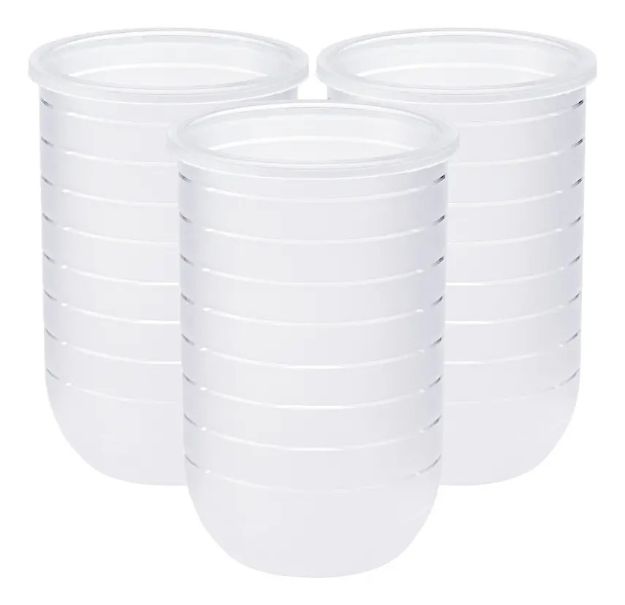 Imagen de Pack X3 Vasos Repuesto Memas Boon Silicona 240ml Capacidad Transparente Liso