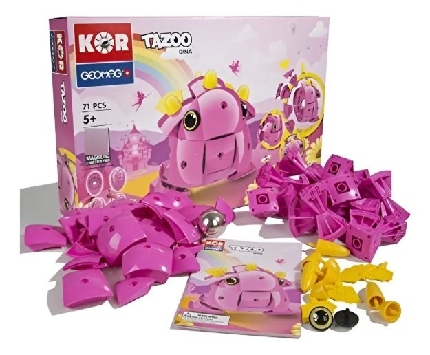 Imagen de Juego De 71pcs Magnéticas Para Armar Dina Geomag Niños 5a+ 71 Dina