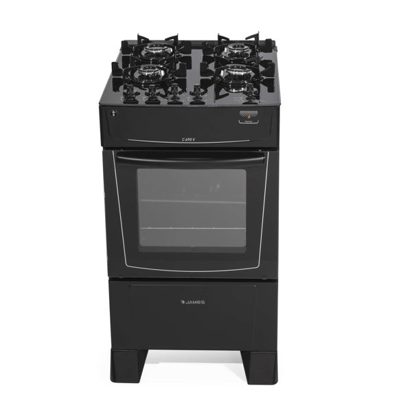 Imagen de Cocina a Gas c 690 Mesada Vid. Negro