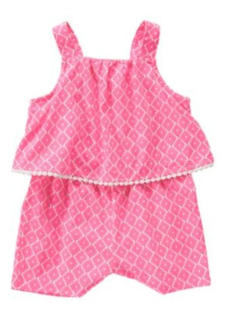 Imagen de Enteritos Romper Algodón Crazy8 Bebes Verano  Fucsia 3t