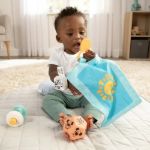 Imagen de Kit Para Regalar Con Mordillo Lamaze Sonajero 0-24 Meses Azul Liso
