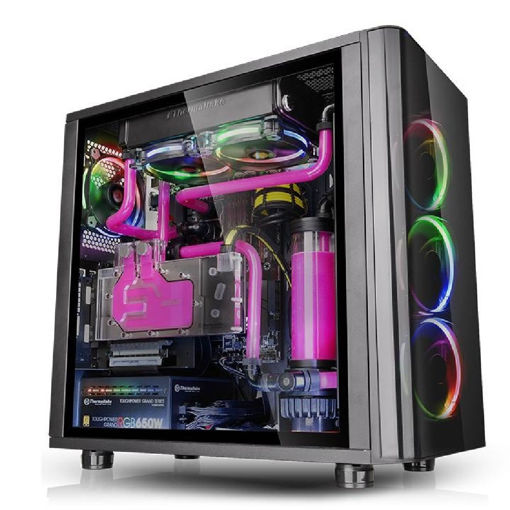 Imagen de GABINETE THERMALTAKE VIEW 31 TG RGB ATX MID TOWER NEGRO CA-1H8-00M1WN-01