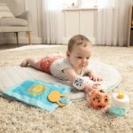 Imagen de Kit Para Regalar Con Mordillo Lamaze Sonajero 0-24 Meses Azul Liso