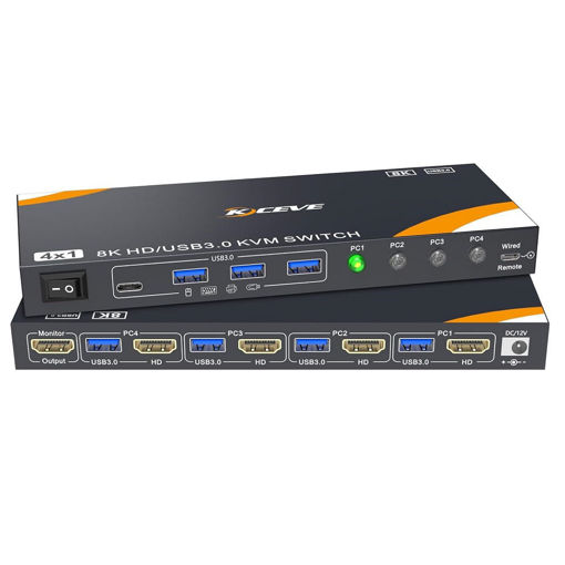 Imagen de GENERICO KVM SWITCH HDMI/USB 3.0 4 PORT