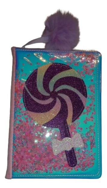 Imagen de Cuaderno Libreta Lolypop Con Marcador Tapa Brillante 90hojas Índigo