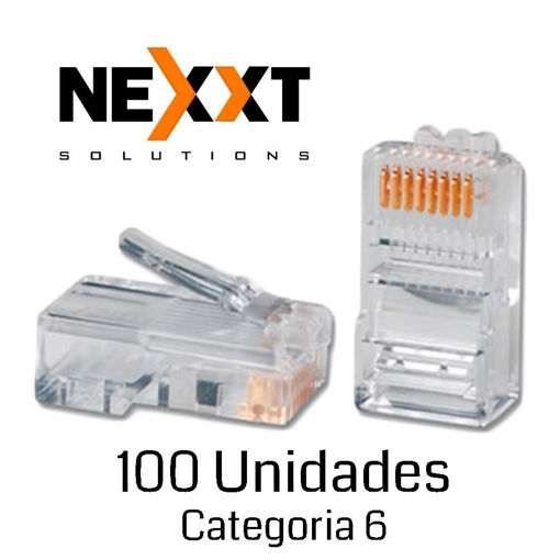 Imagen de NEXXT RJ45 CONECTOR CAT6 PACK 100 AW102NXT04