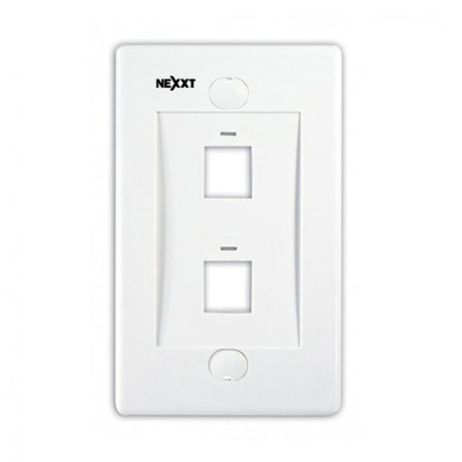 Imagen de NEXXT WALL PLATE 2 PORT WH (AW160NXT02)
