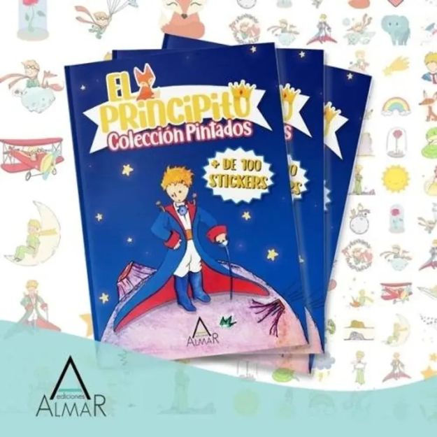 Imagen de Libro Para Colorear El Principito Con Mas 100 Stickers 24 Pg