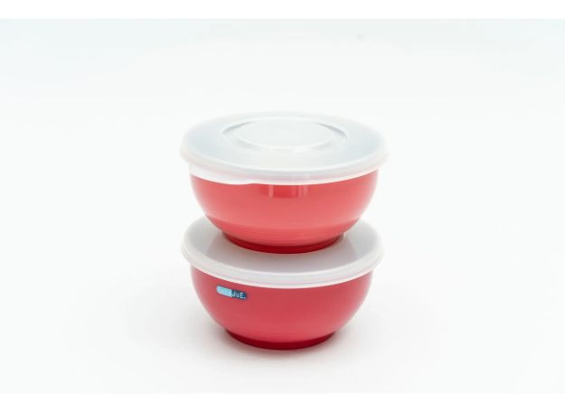 Imagen de Bowlsx2 Bebé Acero Inoxidable Tapa Hermética 250ml Bebedue Rojo Lisa