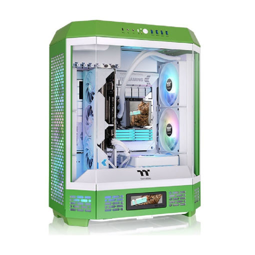 Imagen de GABINETE THERMALTAKE THE TOWER 600 LIGHT-YEAR GREEN ATX MID TOWER VERTICAL CA-1Z1-00MOWN-00