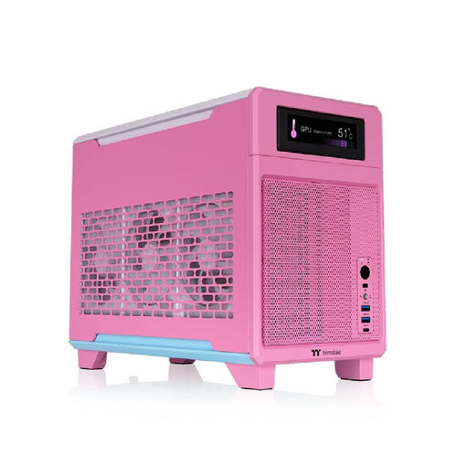 Imagen de GABINETE THERMALTAKE TR100 MINI-ITX MINI TOWER BUBBLE PINK CA-11A-00SANN-00