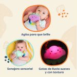 Imagen de Juguete Sonajero Cuentas Y Mordillo Nubecita C/luz Bebes 3m+ Blanca Nube