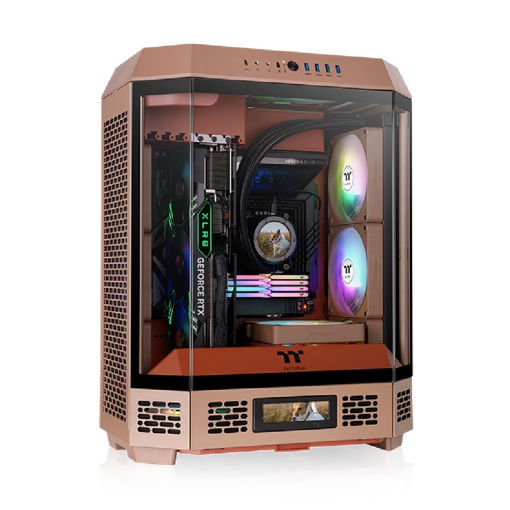 Imagen de GABINETE THERMALTAKE THE TOWER 600 GRAVEL SAND ATX MID TOWER VERTICAL CA-1Z1-00MGWN-00