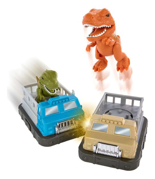 Imagen de Juguete Autos Chocadores Con Dinos Control Remoto 3 Años+ Verde Musgo Dinosaurios