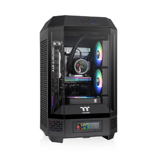 Imagen de GABINETE THERMALTAKE THE TOWER 250 NEGRO MINI-ITX MINI TOWER VERTICAL CA-1Z9-00S1WN-00
