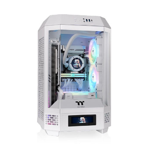Imagen de GABINETE THERMALTAKE THE TOWER 250 SNOW MINI-ITX MINI TOWER VERTICAL CA-1Z9-00S6WN-00