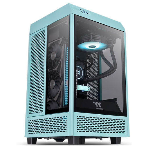 Imagen de GABINETE THERMALTAKE THE TOWER 100 TURQUESA MINI-ITX MINI TOWER VERTICAL CA-1R3-00SBWN-00