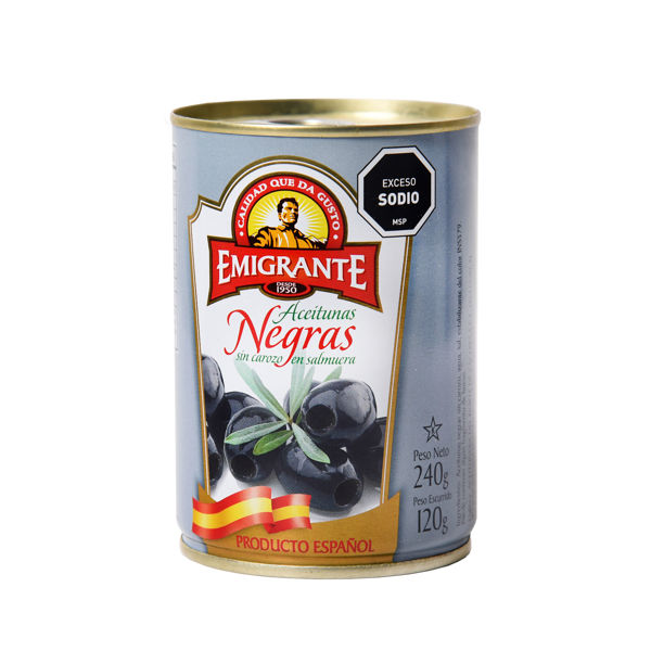 Imagen de Aceituna S/c Negra Lata 240 Emigra.