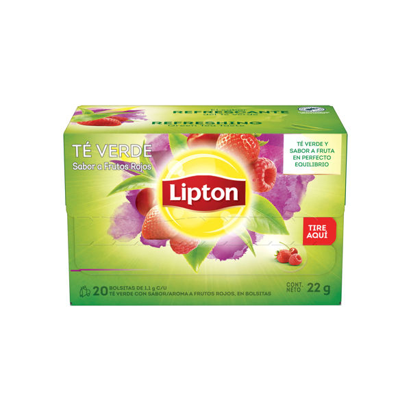 Imagen de Te Verde Lipton Frutos Rojos X20