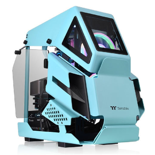 Imagen de GABINETE THERMALTAKE AH T200 TURQUESA MICRO-ATX MINI TOWER CA-1R4-00SBWN-00