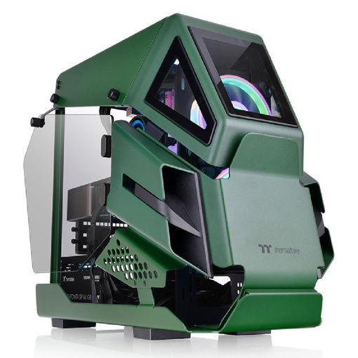 Imagen de GABINETE THERMALTAKE AH T200 RACING GREEN MICRO-ATX MINI TOWER CA-1R4-00SCWN-00