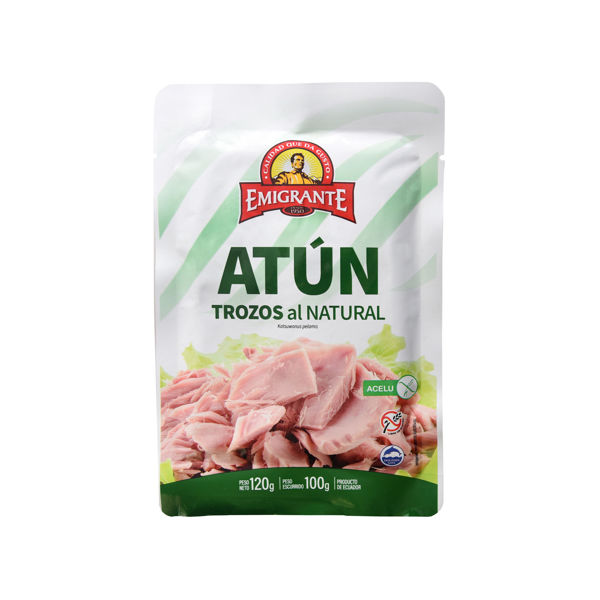Imagen de Atun Trozos Al Natural 120g Emigrante Sachet