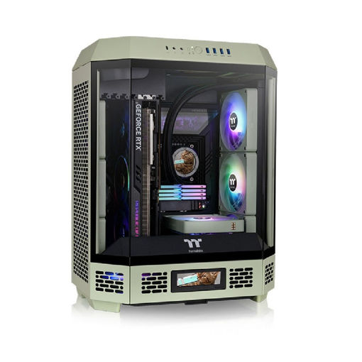 Imagen de GABINETE THERMALTAKE THE TOWER 600 MATCHA GREEN ATX MID TOWER VERTICAL CA-1Z1-00MEWN-00