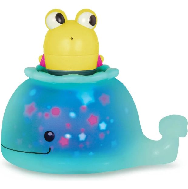 Imagen de Juguete Para El Baño Ballena Con  Luz Y Ranita Bebes 6m+ Celeste