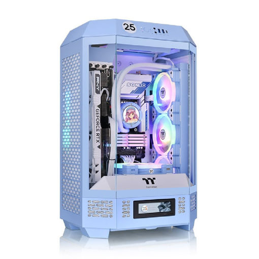 Imagen de GABINETE THERMALTAKE THE TOWER 300 HYDRANGEA BLUE MICRO-ATX MICRO TOWER VERTICAL CA-1Y4-00SFWN-00