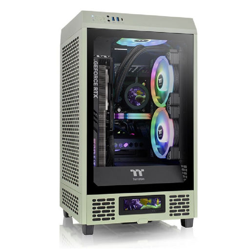 Imagen de GABINETE THERMALTAKE THE TOWER 200 MATCHA GREEN MINI-ITX MINI TOWER VERTICAL CA-1X9-00SEWN-00
