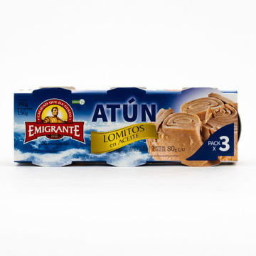 Imagen de Atun Emigrante Lomitos En Aceite 3x80 gr