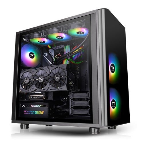 Imagen de GABINETE THERMALTAKE VIEW 31 TG ARGB BLACK ATX MID TOWER CA-1H8-00M1WN-02