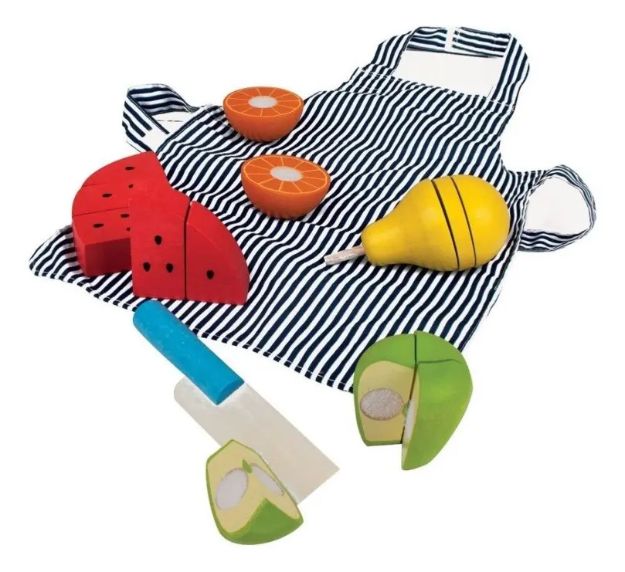 Imagen de Juego De Chef Bigjigs Toys Para Cortar Frutas Bebes 18+ M