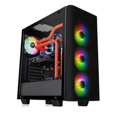 Imagen de GABINETE THERMALTAKE VIEW 21 TG RGB BLACK ATX MID TOWER CA-1I3-00M1WN-05