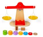 Imagen de Juguete Balanza Equilibrio Escalas Madera Bigjigs Bebes 12m+ Rojo