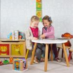 Imagen de Mesa Infantil Madera Animales De La Granja Niños 3 Años+ Blanco