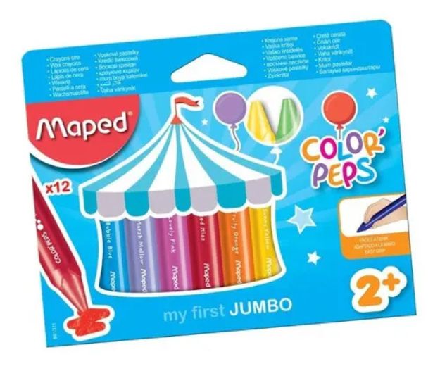 Imagen de Crayones Crayon Maped Maxi Color Peps Jumbo X 12 Colores