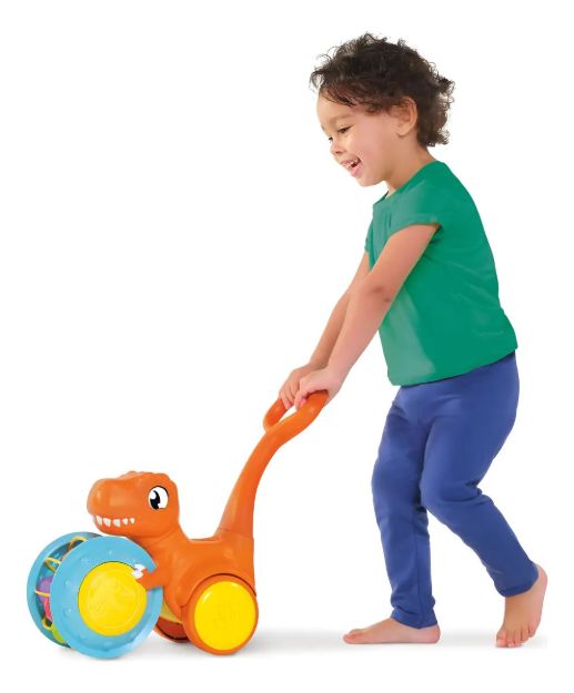 Imagen de Juguete Caminador Dinosaurio Con Pelotas Niños 12 Mes+ Tomy Naranja