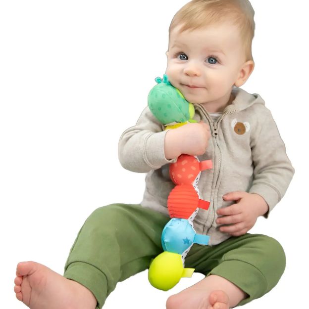Imagen de Juguete Gusanito Sensorial Texturas Sonidos Lamaze Bebes 6m+