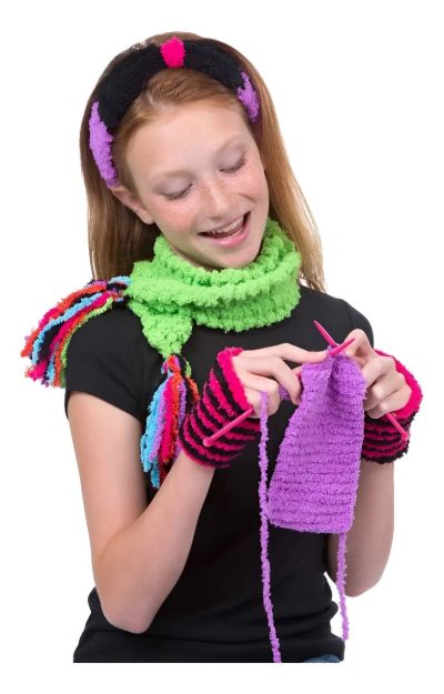 Imagen de Juego De Manualidades Kit De Lana Suave Para Tejer Niños 7a+