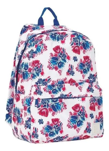 Imagen de Mochilas Laptop 15 Pulgadas Con Compartimento Car Pintos Azul Floreado