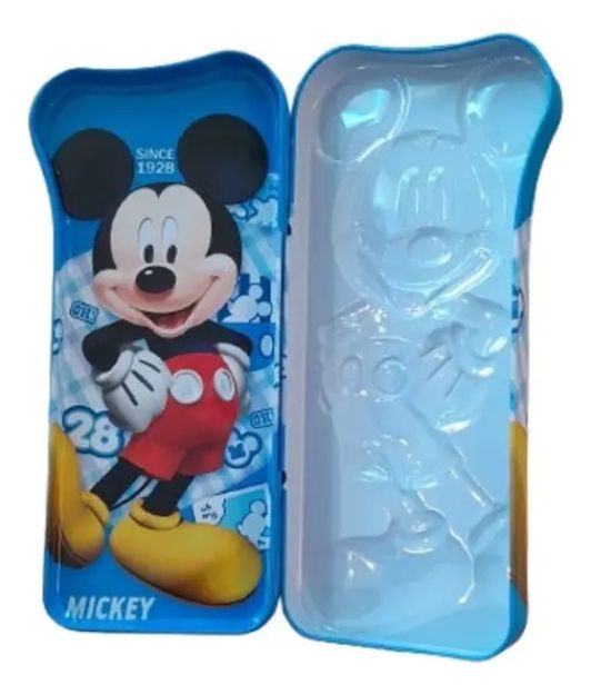 Imagen de Estuche Cartuchera Lapices Metálico Mickey Escolar Rosa Gatita