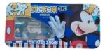 Imagen de Estuche Cartuchera Lapices Metálico Mickey Mouse Escolar Azul Lisa