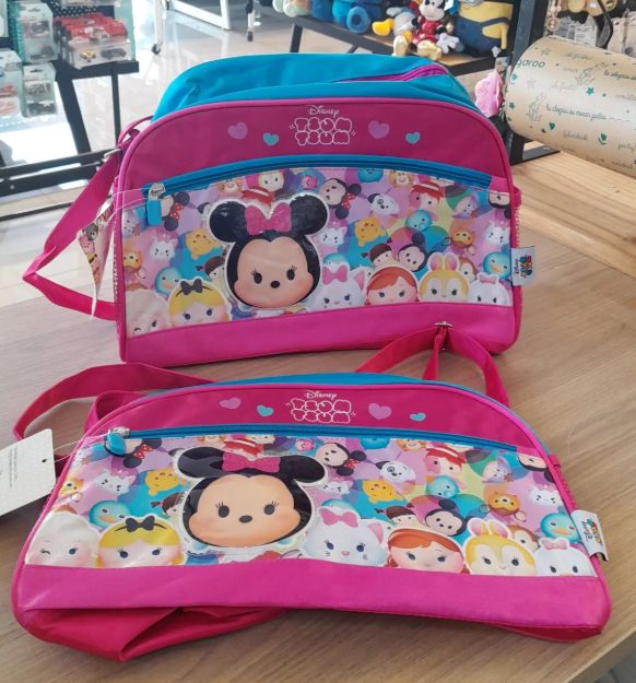 Imagen de Bolso Bandolera Clubs Y Viajes Tsum Tsum Disney Infantil Fucsia Dibujo