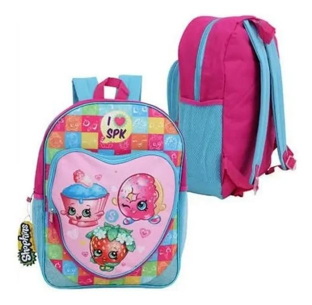 Imagen de Mochila Escolar Infantil Spk Tamaño 41 X 32 X 14 Cm Rosa Frutas