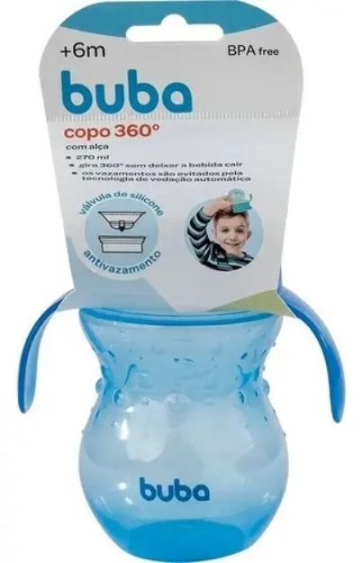 Imagen de Vaso De Entrenamiento Para Niños Con Mango De 360° - Buba Baby Azul